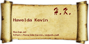Havelda Kevin névjegykártya
